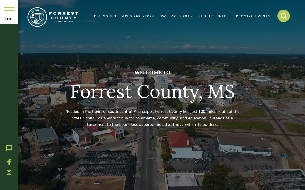 Forrest County court docket county government navigation