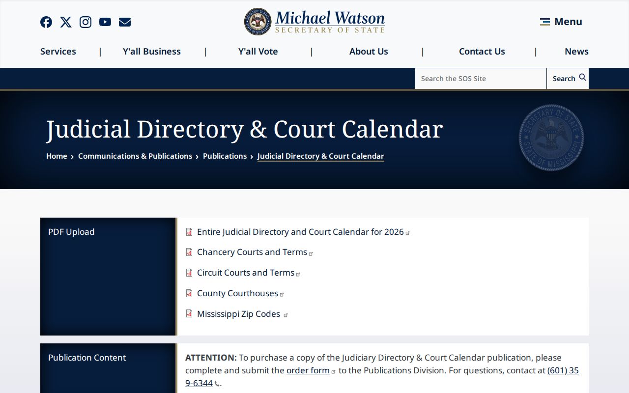 Forrest County court docket Mississippi judicial directory source