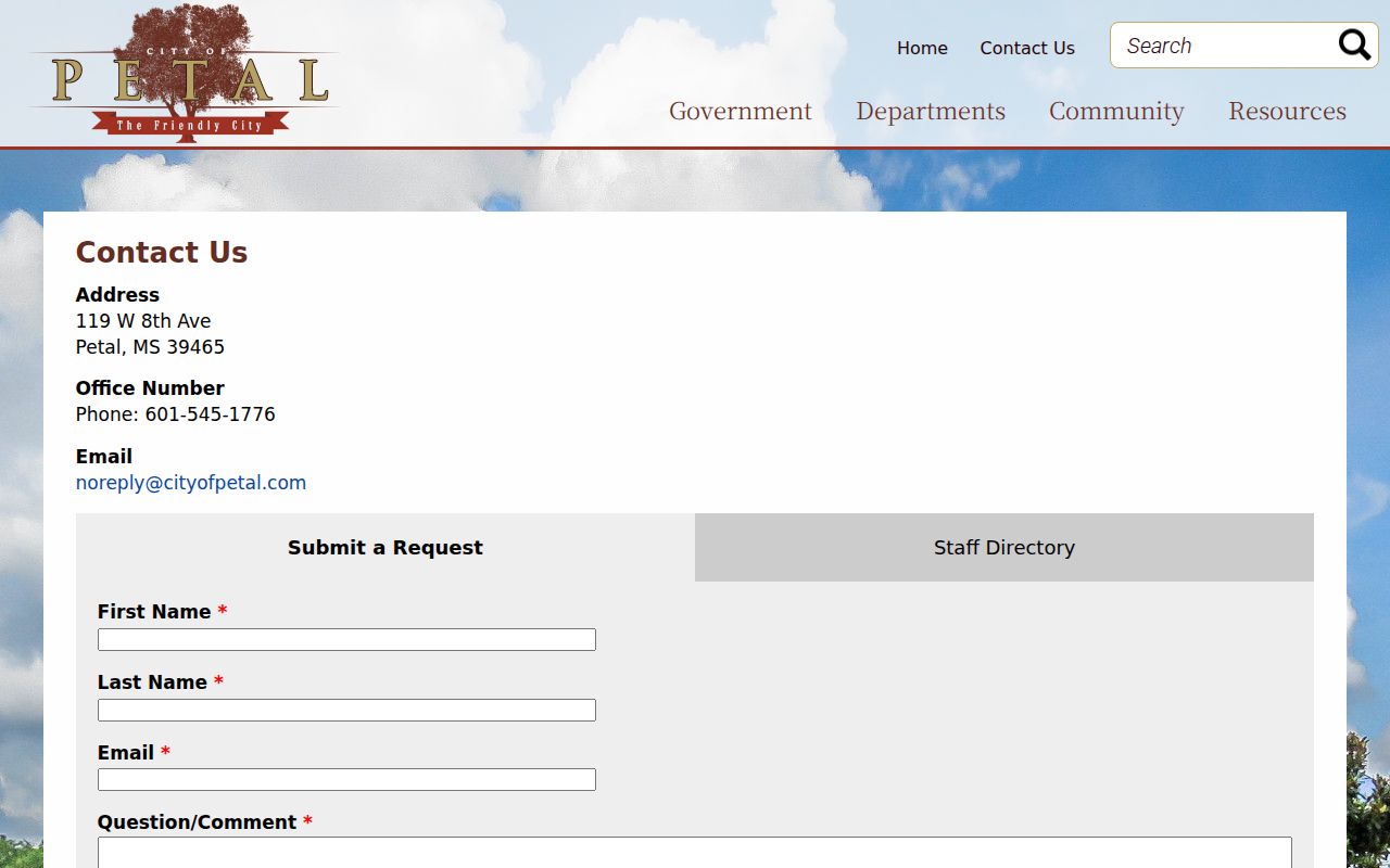 Petal court docket judicial department contact navigation